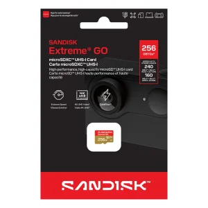 کارت حافظه microSDXC سن دیسک مدل  Extreme GO کلاس A2 استاندارد UHS-I U3 سرعت 240MBps ظرفیت 256 گیگابایت