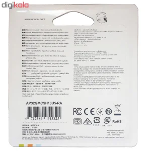 کارت حافظه microSDHC اپیسر مدل AP32G کلاس 10 استاندارد UHS-I U1 سرعت 85MBps ظرفیت 32 گیگابایت