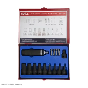 پیچ گوشتی ضربه ای جنیوس تولز مدل TH-415H بسته 15 عددی