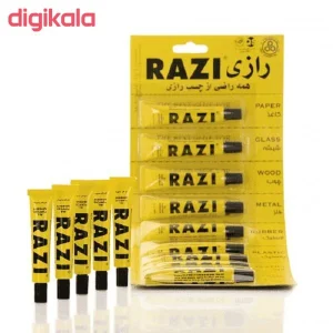 چسب همه کاره رازی مدل all purpose adhesive کد 007 حجم 8 میلی لیتر بسته 5 عددی