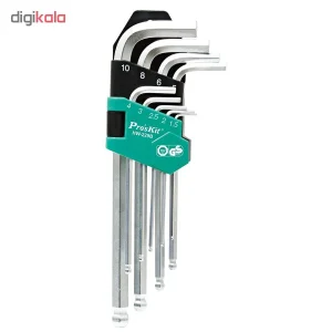 مجموعه 9 عددی آچار آلن پروسکیت مدل HW-229B