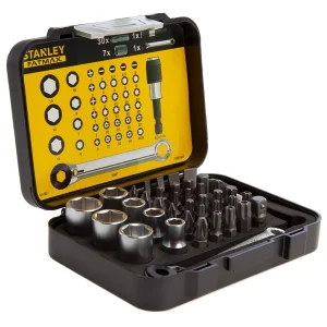 مجموعه 39 عددی سرپیچ گوشتی و بکس استنلی مدل فوق حرفه ای Stanley Professional BOX 39