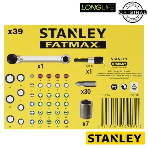 مجموعه 39 عددی سرپیچ گوشتی و بکس استنلی مدل فوق حرفه ای Stanley Professional BOX 39