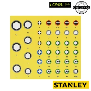مجموعه 39 عددی سرپیچ گوشتی و بکس استنلی مدل فوق حرفه ای Stanley Professional BOX 39