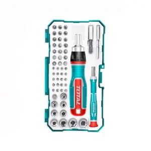 پیچ گوشتی و سری پیچ گوشتی و بکس توتال مدل TACSD30556 مجموعه 55 عددی