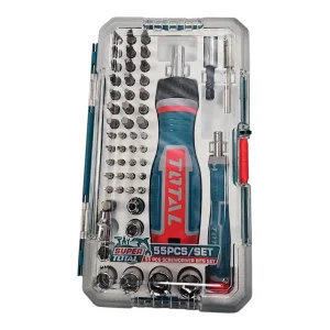 پیچ گوشتی و سری پیچ گوشتی و بکس توتال مدل TACSD30556 مجموعه 55 عددی