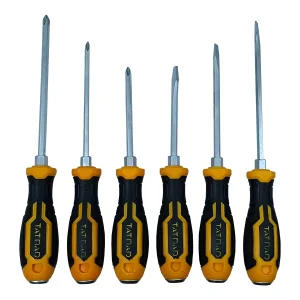 پیچ گوشتی ضربه خور دوسو و چهار سو تات ناد مدل GERMANCRAFT-600 بسته 6 عددی