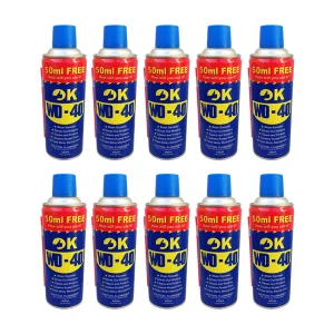 اسپری روان کننده اوکی مدل WD-40 حجم 450 میلی لیتر بسته 10 عددی