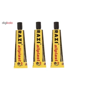 چسب همه کاره رازی مدل Allplast حجم 30 میلی لیتر بسته سه عددی