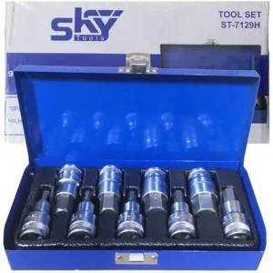 آچار بکس آلنی اسکای مدل AJ-SKY-ST-7129H-1\2drive مجموعه 9 عددی