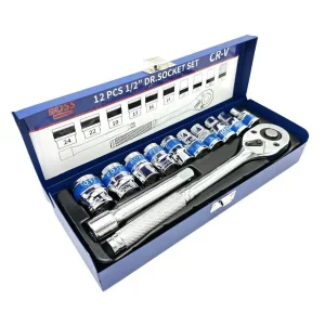 آچار بکس باس مدل 27_160-BS مجموعه 12 عددی