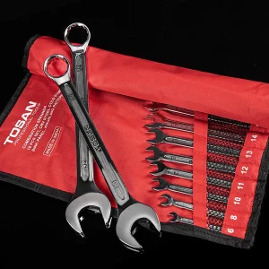آچار یکسر تخت و یکسر رینگی توسن مدل TI101-S18 بسته 18 عددی