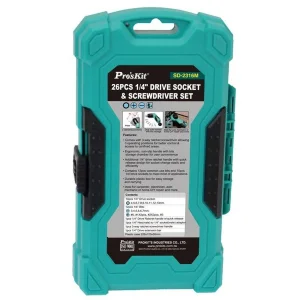 سری پیچ گوشتی و پیچ گوشتی  پروسکیت مدل SD-2316M بسته 26 عددی