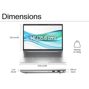 لپ‌تاپ 14 اینچی اچ پی مدل ProBook 440 G11-Core Ultra 7 155H-32GB DDR5 5600MHz-1TB SSD-IPS-Fingerprint-Backlit به همراه کیف - کاستوم شده