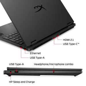 لپ تاپ 15.3 اینچی اچ‌ پی مدل HyperX OMEN 15-ga0004nw-Core i7 14650HX-RTX5060 8GB-24GB DDR5 5600MHz-512GB SSD-WQXGA 180Hz-W - کاستوم شده