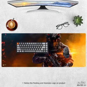 ماوس پد هومرو مدل HX439 طرح بازی Battlefield سایز 40x100 سانتی‌متر