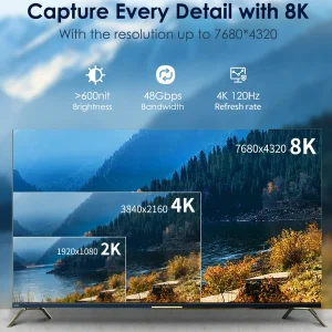 کابل HDMI لنشن مدل HH21-V2.1-8K طول1متر