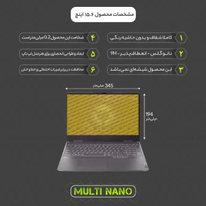 محافظ صفحه نمایش شفاف مولتی نانو مدل X-S2N مناسب برای لپ تاپ لنوو LOQ 15IRH8 15.6 inch 2023 بسته دو عددی