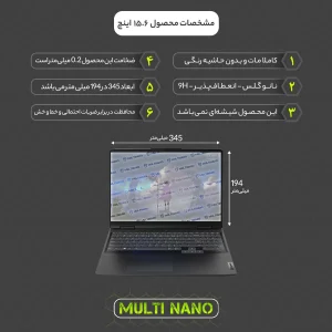 محافظ صفحه نمایش آنتی رفلکس مولتی نانو مدل X-S2M مناسب برای لپ تاپ IdeaPad Gaming 3 15IAH7 15.6 inch 2022 بسته دو عددی