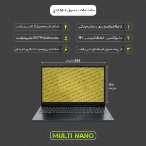 محافظ صفحه نمایش شفاف مولتی نانو مدل X-S1N مناسب برای لپ تاپ لنوو Ideapad 1-15IJL7 15.6 inch 2022