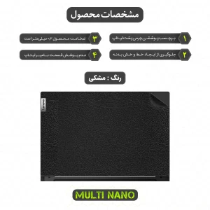 برچسب پوششی پشت لپ تاپ مولتی نانو طرح چرم مدل X-F1L مناسب برای لپ تاپ لنوو V15 G4 AMN 15.6 inch 2023