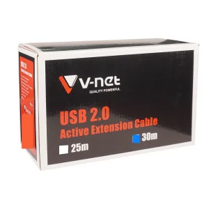 کابل افزایش طول USB2.0 وی نت مدل V-CUE20300 طول 30 متر
