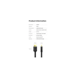 کابل HDMI یوگرین مدل HD104 طول 5 متر