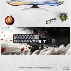 ماوس پد هومرو مدل HX186 طرح Ghost of Tsushima سایز 40x100 سانتی‌متر