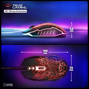 ماوس مخصوص بازی تراست مدل GXT 105 Izza Illuminated