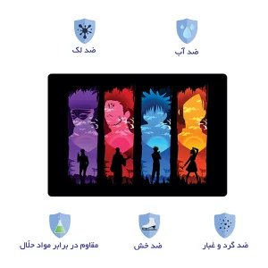 استیکر لپ تاپ توییجین و موییجین طرح Jujutsu Kaisen کد 03 مناسب برای لپ تاپ 15.6 اینچ به همراه برچسب حروف فارسی کیبورد