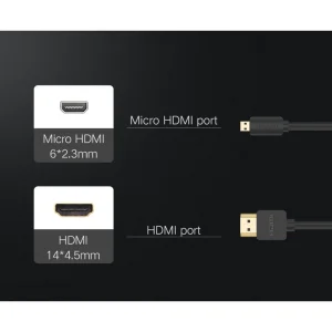 کابل تبدیل Micro HDMI به HDMI یوگرین مدل HD127-30103 طول 2 متر