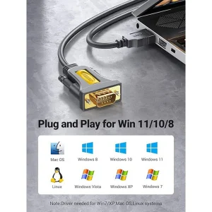 کابل USB.2 به DB9-RS232 یوگرین مدل CR104-20201 طول 1.5 متر