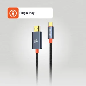 کابل تبدیل HDMI به USB-C پرودو مدل Woven Braided طول 2 متر
