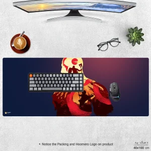 ماوس پد هومرو مدل HX297 طرح God of War سایز 40x100 سانتی‌متر