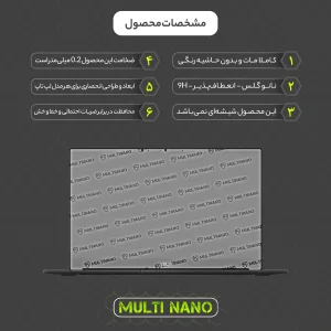 محافظ صفحه نمایش مات مولتی نانو مدل X-S1M مناسب برای لپ تاپ ایسوس Creator Q Q530 15.6 inch 2023