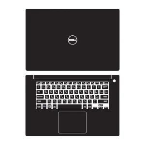 استیکر لپ تاپ توییجین و موییجین طرح black 01 مناسب برای لپ تاپ Dell precision 5510-5520 به همراه برچسب حروف فارسی کیبورد
