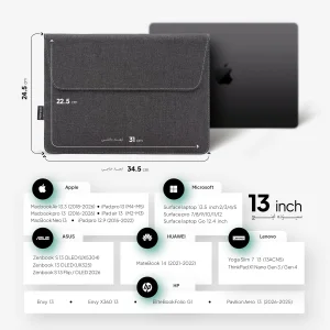 کاور لپ تاپ پِروین مدل LC-31 مناسب برای ASUS Zenbook OLED سایز 13 اینچ به همراه کیف اکسسوری