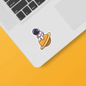 استیکر لپ تاپ توییجین و موییجین طرح Astronaut کد 11 مناسب برای لپ تاپ 15.6 اینچ به همراه برچسب حروف فارسی کیبورد