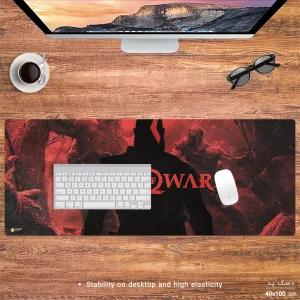 ماوس پد هومرو مدل HX298 طرح God of War سایز 40x100 سانتی‌متر