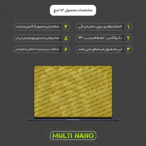محافظ صفحه نمایش شفاف مولتی نانو مدل X-S2N مناسب برای لپ تاپ اپل MacBook Air 13 M2 Chip 13.6 Inch 2022 بسته دو عددی