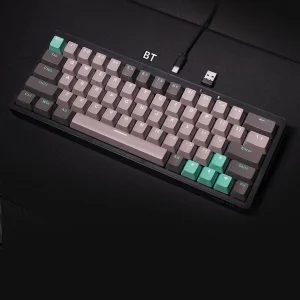 کیبورد بی سیم گیمینگ فنتک مدل Atom pro63 MK912Redswitch