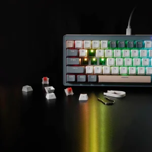 کیبورد بی سیم گیمینگ فنتک مدل Atom pro63 MK912Redswitch
