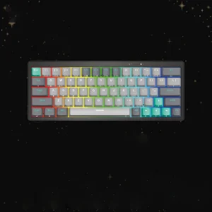 کیبورد بی سیم گیمینگ فنتک مدل Atom pro63 MK912Redswitch