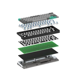 کیبورد بی سیم گیمینگ فنتک مدل Atom pro63 MK912Redswitch