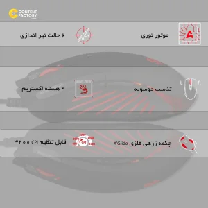 ماوس مخصوص بازی بلادی مدل V8MA