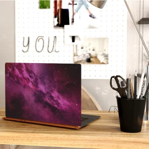 استیکر لپ تاپ توییجین و موییجین طرح Space کد 75 مناسب برای لپ تاپ 15.6 اینچ به همراه برچسب حروف فارسی کیبورد