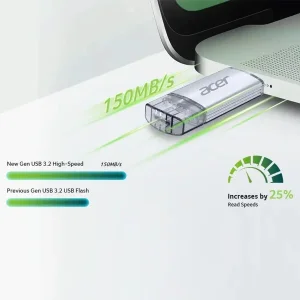 فلش مموری ایسر مدل UT300 ظرفیت 32 گیگابایت با رابط USB 3.2