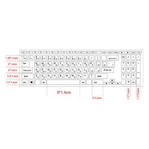 استیکر لپ تاپ توییجین و موییجین طرح Space کد 64 مناسب برای لپ تاپ 15.6 اینچ به همراه برچسب حروف فارسی کیبورد
