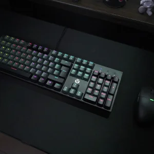 کیبورد گیمینگ فنتک مدل ATOM104 MK886V2Redswitch