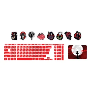 استیکر لپ تاپ توییجین و موییجین طرح naruto کد 05 مناسب برای لپ تاپ 15.6 اینچ به همراه برچسب حروف فارسی کیبورد